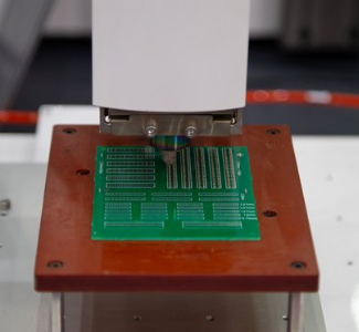 circuit board being stamped