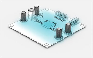 circuit board with components