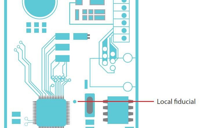 circuit board with global and local fiducial