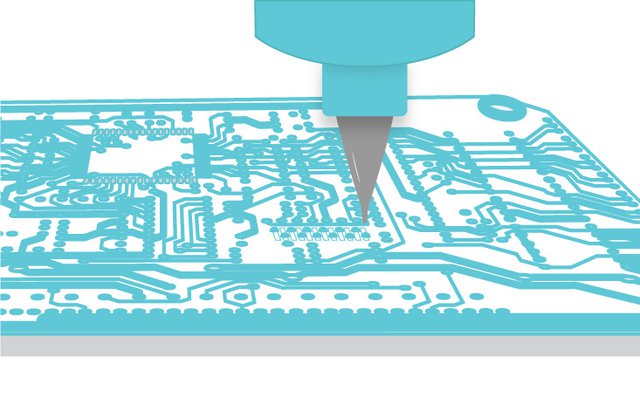 fine point tool working on circuit board