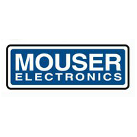 mouser electronics logo with blue background